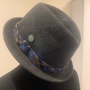 Kids grey fedora hat